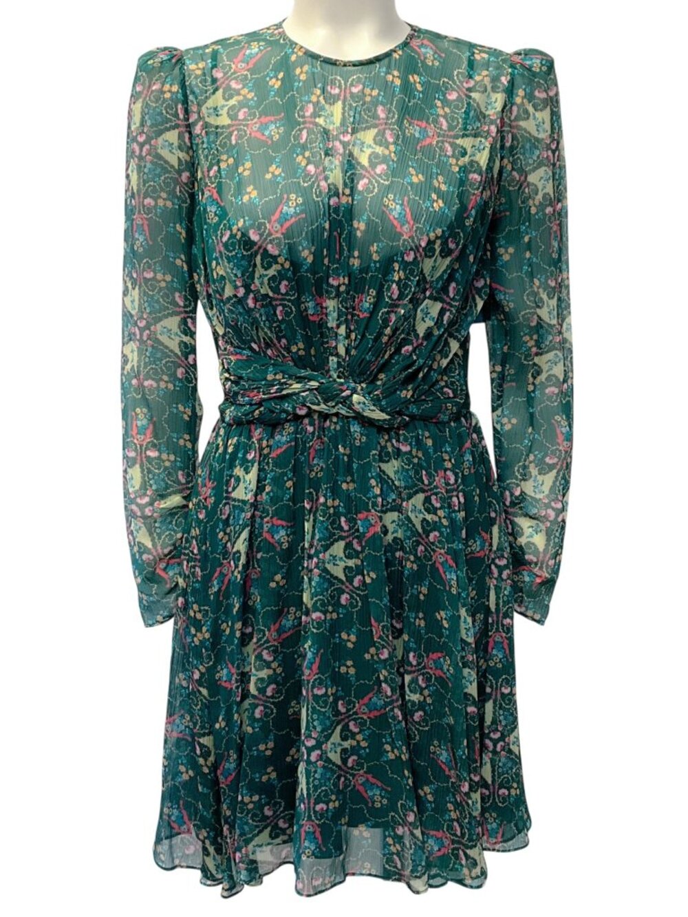 Saloni Opaline Vert Blythe Dress